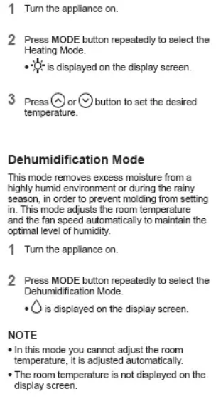 LG AC Remote Control User Manual-6