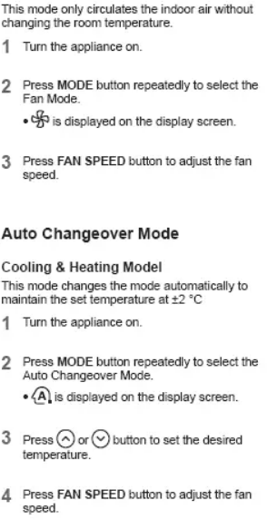 LG AC Remote Control User Manual-7