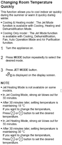 LG AC Remote Control User Manual-9