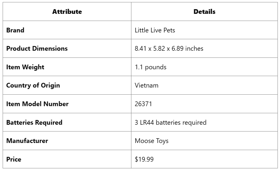 Moose Toys Little Live Pets 26371 Lil Hamster-1