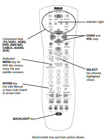RCA RCU800 Universal Remote Codes 1