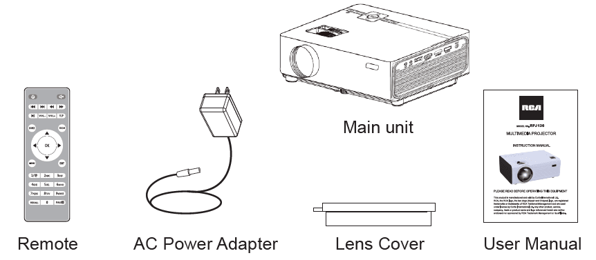 RCA RPJ136 Multimedia Projector Instruction Manual-1