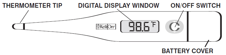 ReliOn Digital Thermometer Instruction Manual-1