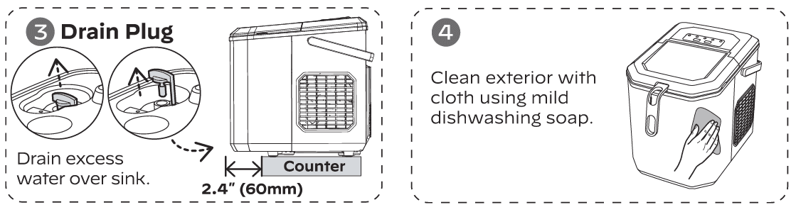 Silonn SLIM21B Countertop Bullet Ice Maker Manual-7