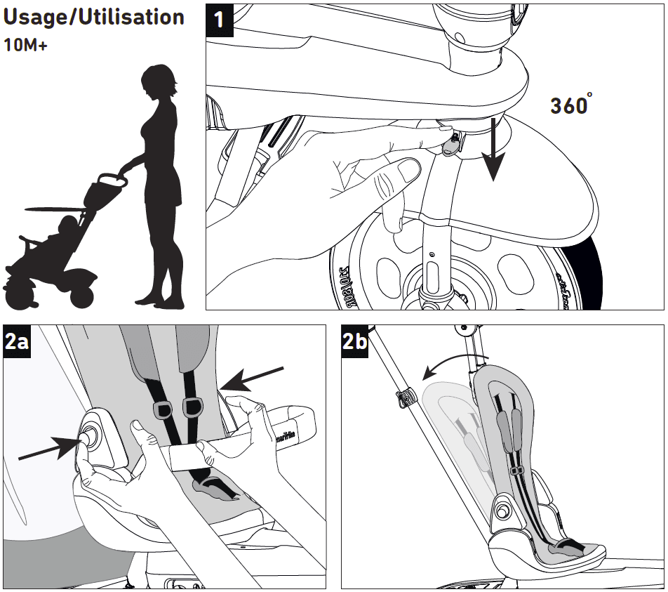 SmarTrike 5 in 1 Sport Todller Stroller Assembly Manual-25
