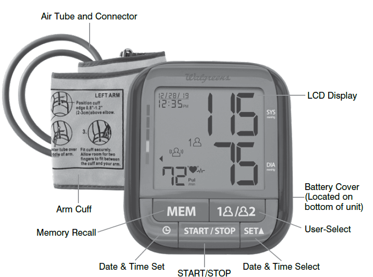 Walgreens WGNBPA-230 Blood Pressure Monitor 1