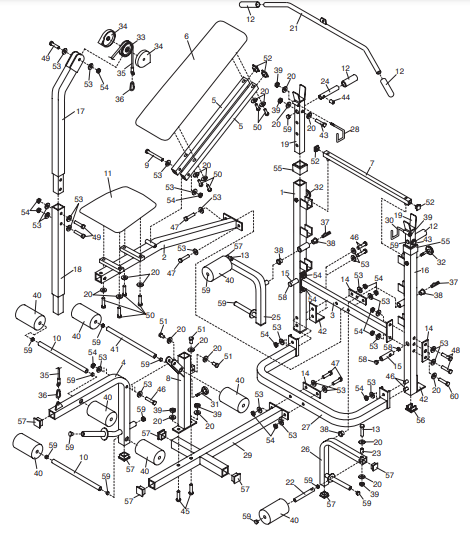 Weider 148 Home Gym Weight Bench User Manual-29