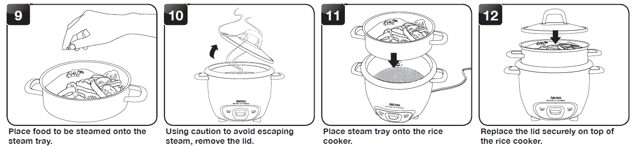 Aroma ARC-743-1NG Rice Cooker Instruction Manual-10