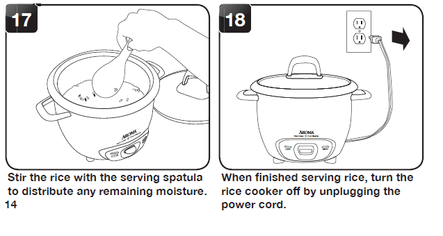 Aroma ARC-743-1NG Rice Cooker Instruction Manual-12
