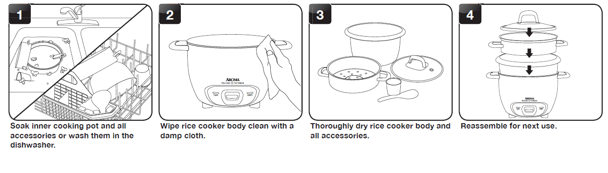 Aroma ARC-743-1NG Rice Cooker Instruction Manual-18