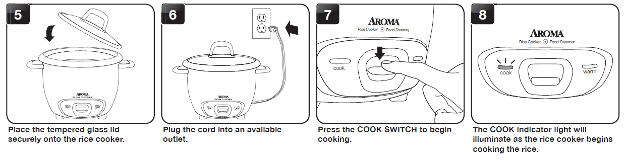 Aroma ARC-743-1NG Rice Cooker Instruction Manual-3