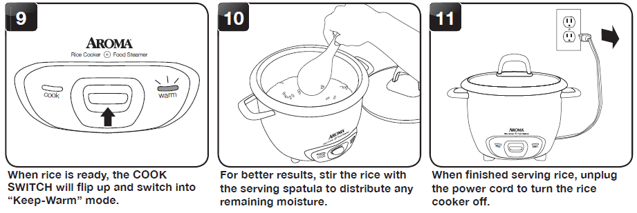 Aroma ARC-743-1NG Rice Cooker Instruction Manual-4