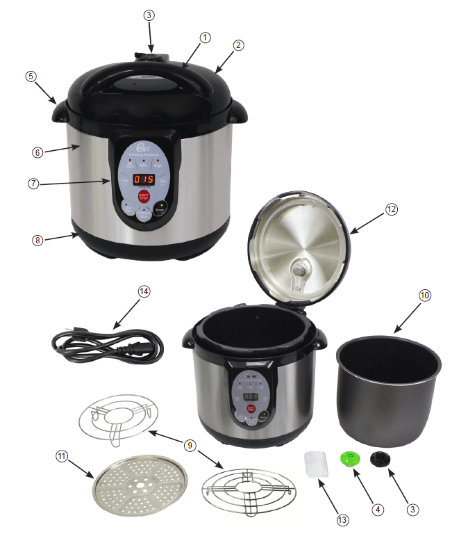 Carey DPC-9SS Smart Electric Pressure Cooker User Manual-1