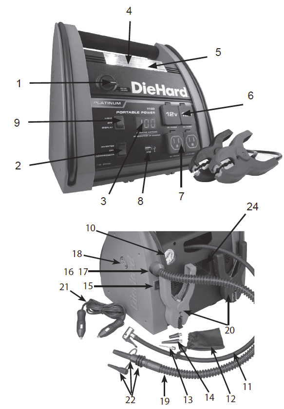 DieHard Portable Power 1150 Battery Jump Starter User Manual-1