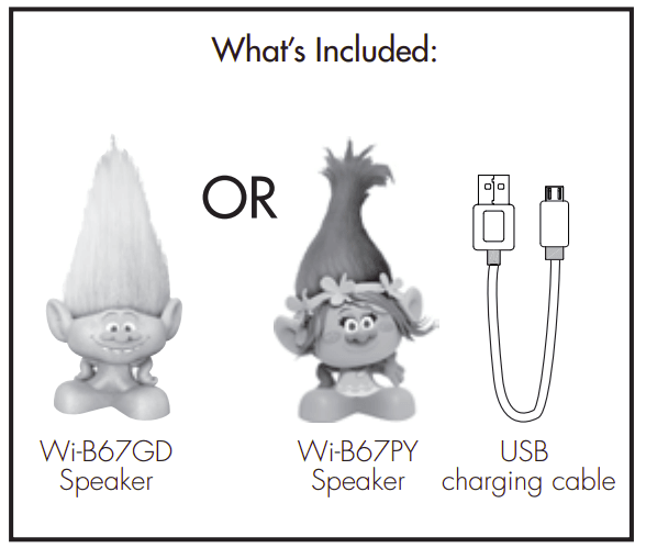 Ekids iHome Wi-B67 Trolls Portable Bluetooth Speaker User Manual Ekids iHome Wi-B67 Trolls Portable Bluetooth Speaker User Manual-5