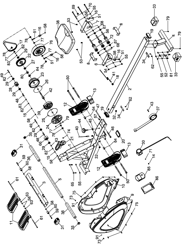 Fitness Reality 2636 Magnetic Rowing Machine-1
