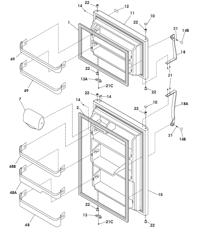 Frigidaire R134a Top-Mount Refrigerator with Ice Maker Parts Catalog Frigidaire R134a Top-Mount Refrigerator with Ice Maker Parts-1