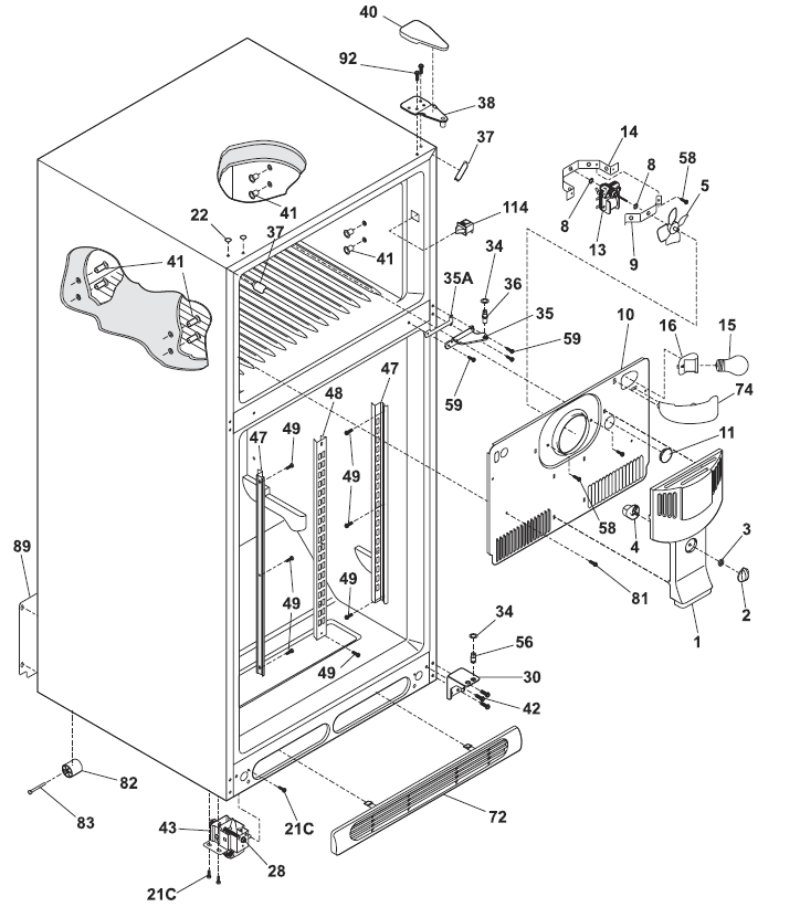 Frigidaire R134a Top-Mount Refrigerator with Ice Maker Parts Catalog Frigidaire R134a Top-Mount Refrigerator with Ice Maker Parts-2