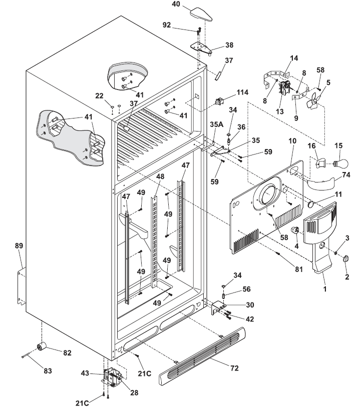 Frigidaire R134a Top-Mount Refrigerator with Ice Maker Parts Catalog Frigidaire R134a Top-Mount Refrigerator with Ice Maker Parts-3