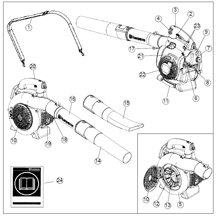 Husqvarna 125BVX Series Gas Leaf Blower User Manual-1