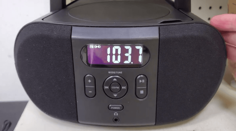 Onn 100008719 Boombox Black CD Player Product Manual