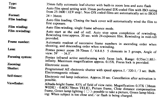 Pentax IQ Zoom EZY-R Zoom Camera Manual-26