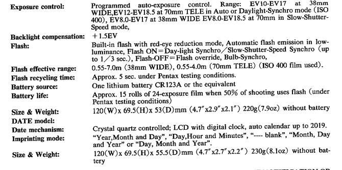 Pentax IQ Zoom EZY-R Zoom Camera Manual-27