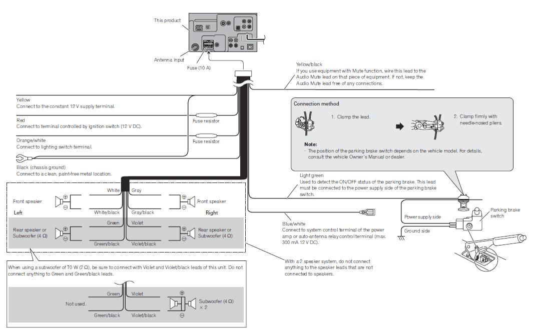 Pioneer AVH-P4000 Car DVD Player Installation Manual-3