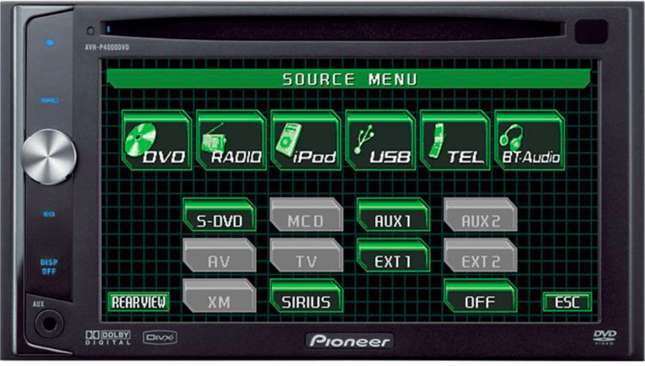 Pioneer AVH-P4000 Car DVD Player Installation Manual-main