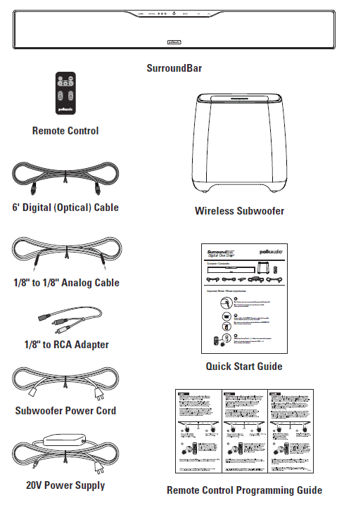Polk Audio SurroundBar 3000 Instant Home Theater User Manual-1