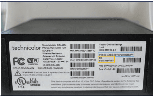 Vantiva Technicolor CGA4234 WiFi Modem Router Instruction Manual Technicolor CGA4234 WiFi Modem Router 3