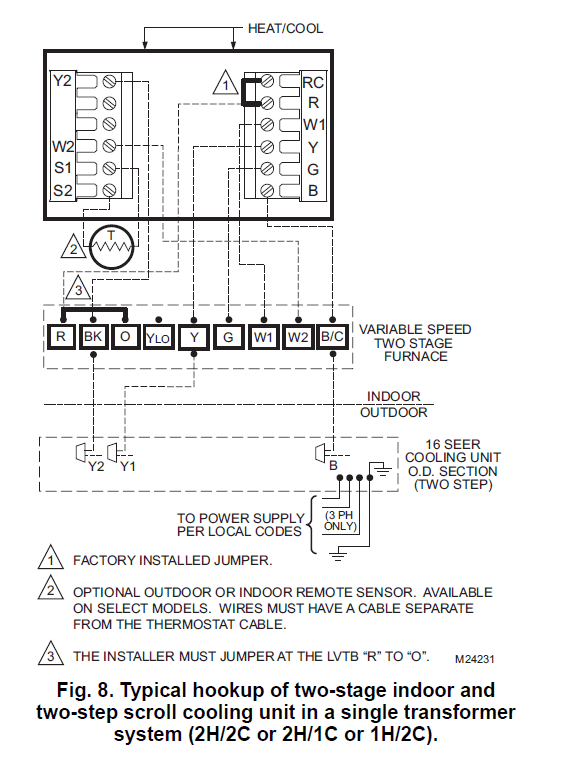 Trane TCONT803AS32DA Multi-Stage Thermostat 8