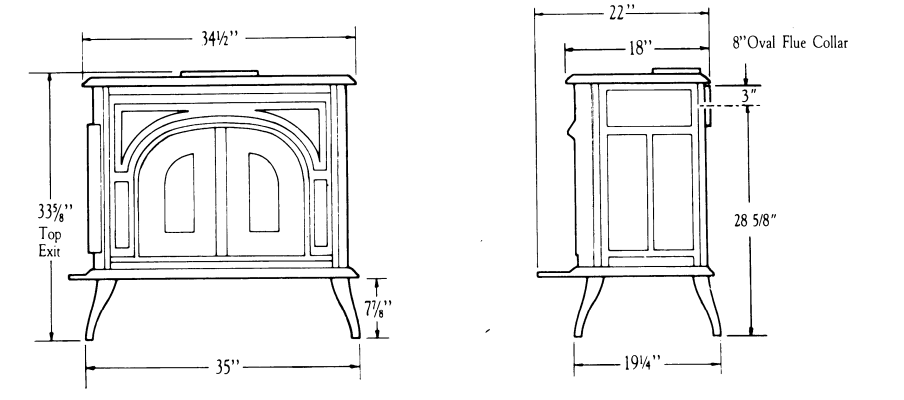 Vermont Castings Defiant Wood-Burning Stove 17