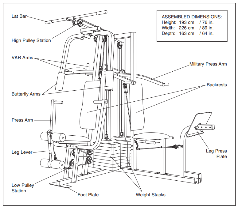 Weider Pro 9635 Home Gym Machine 1