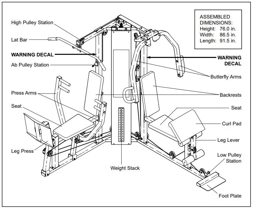Weider WESY59101 Home Gym 1