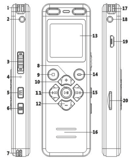 Aiworth E36 Professional Voice Recorder User Manual-1