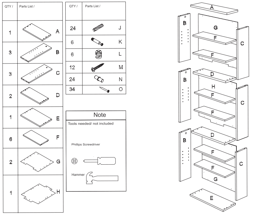 Atlantic Summit Media Storage Cabinet Assembly 1