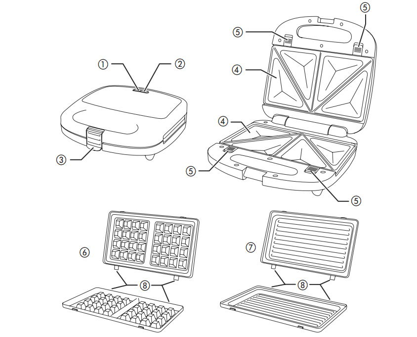 BLACK DECKER WM2000SD 3-in-1 Grill and Sandwich 1