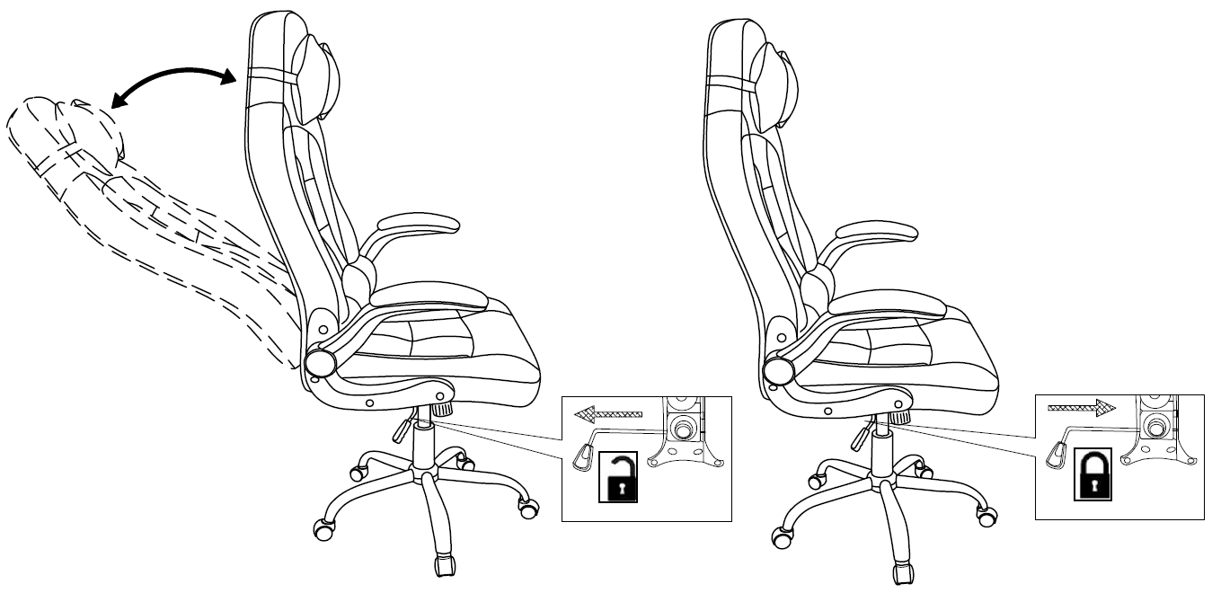 BestOffice High-Back Gaming Chair Assembly Instructions-10