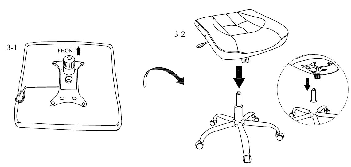 BestOffice High-Back Gaming Chair Assembly Instructions-4