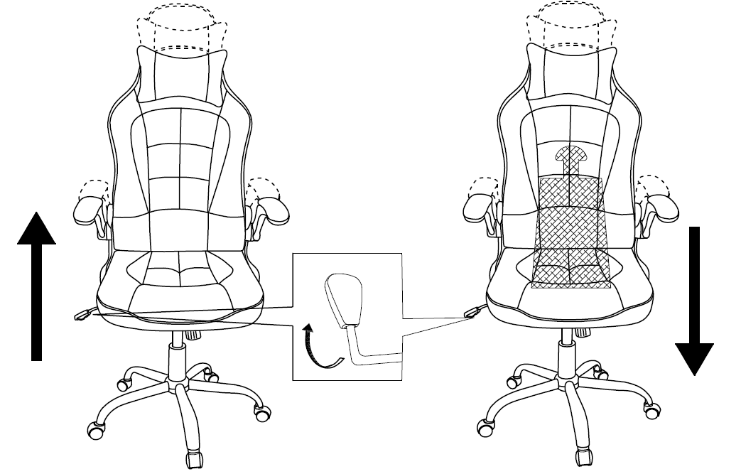 BestOffice High-Back Gaming Chair Assembly Instructions-8