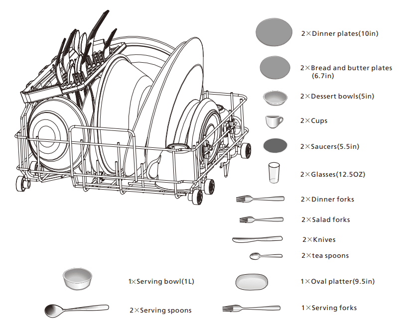 COMFEE CDC17P0ABB Portable Mini Countertop Dishwasher 5