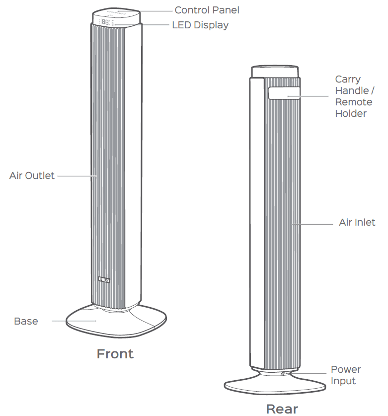 DREO DR-HTF005 Pilot Max Tower Fan User Manual-7