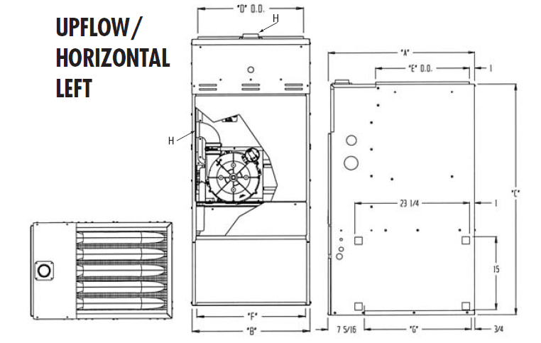 Ducane FITS-ALL 92 Horizontal Gas Furnace 1