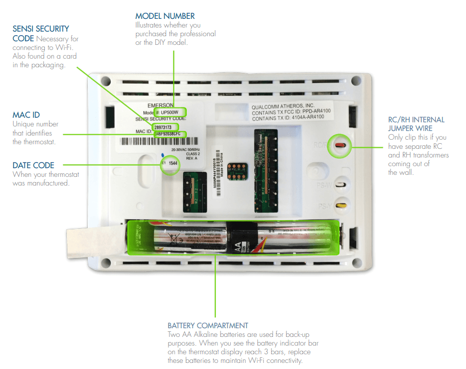 Emerson Sensi UP500W Wi-Fi Smart Thermostat 11