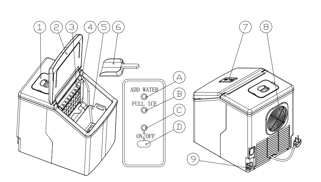 Frigidaire EFIC452-SS 40 Lbs Clear Ice Maker Manual Frigidaire EFIC452-SS 40 Lbs Clear Ice 1