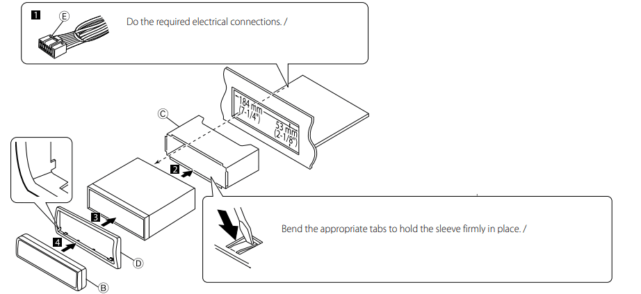 JVC KD-A735BT CD Receiver Installation 4