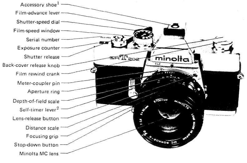 Minolta SR-T200 SLR Film Camera Owners Manual Minolta SR-T200 SLR Film Camera-1