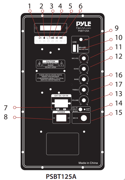 Pyle PSBT105A Portable Bluetooth PA Speaker 2
