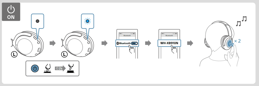 Sony WH-XB910N Headphones Quick Start Guide Sony WH-XB910N Headphones 5
